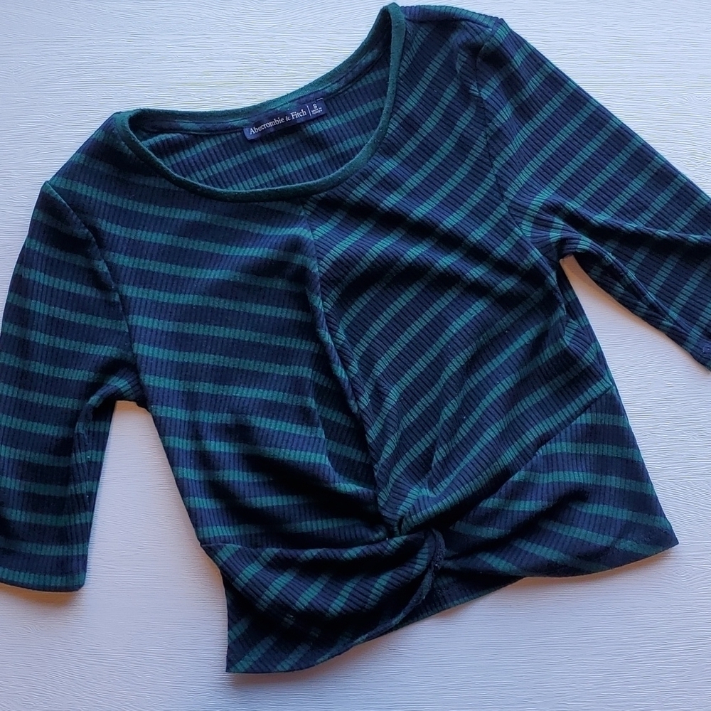 Abercrombie & Fitch Y2K Striped Crop Top S